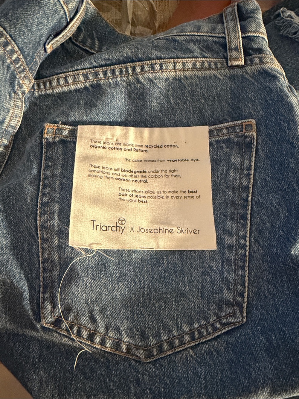 Triarchy x Josephine Skriver High Waisted Blue Jeans NWT - Picture 8 of 11